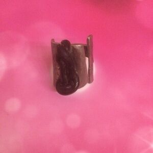 Anne-Marie Chagnon Leather & Pewter Adjustable Size Ring